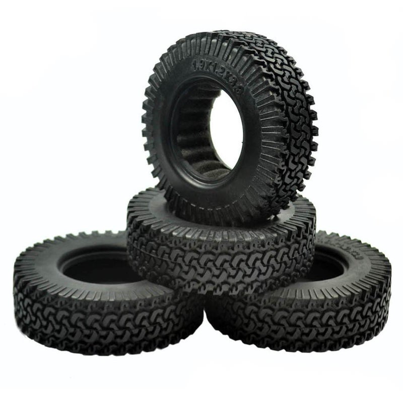 LAFEINA 100mm 1/10 Scale Rubber Tires for 1:10 RC Climbing Rock Crawler 1.9 Inch Wheels - Image 1